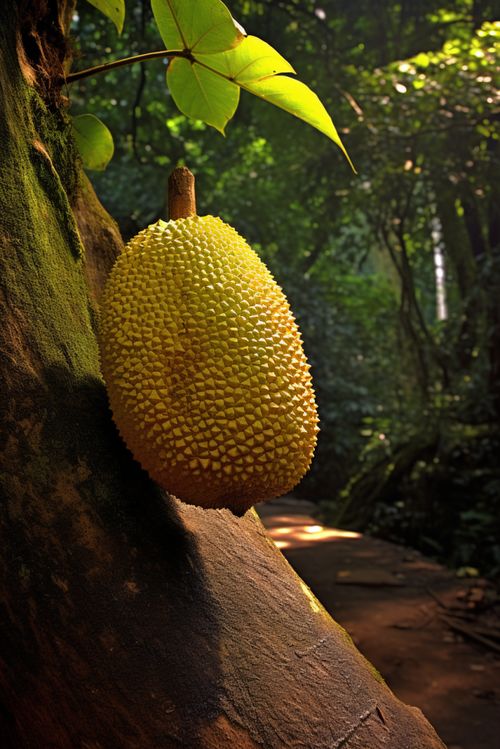 西双版纳菠萝蜜果树果园水果农产品摄影图 摄影
